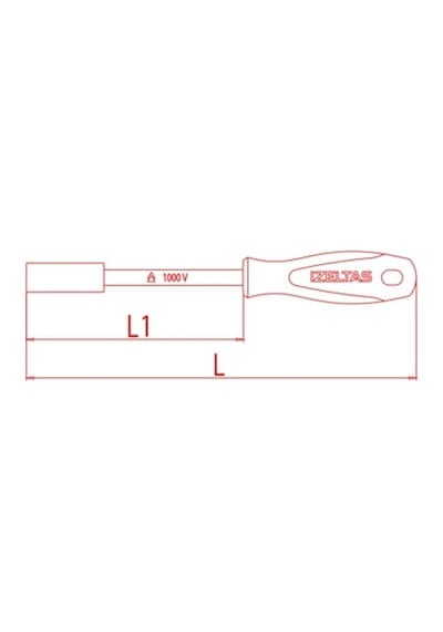 İzeltaş 1000v Süngüsü İzoleli Lokma Tornavida 11 Mm 4773 19 0110