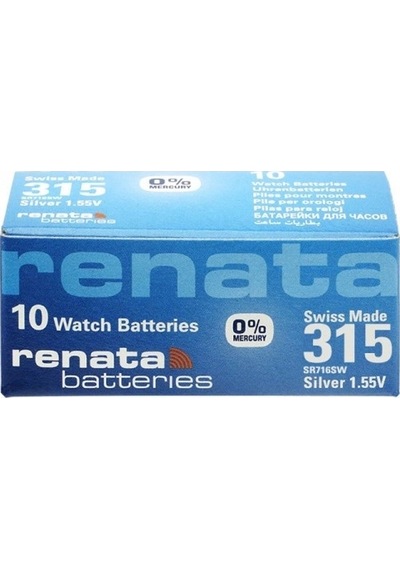 Renata 315 Sr716sw 1.55v Alkalin Saat Pili 10 Adet Tdrtr