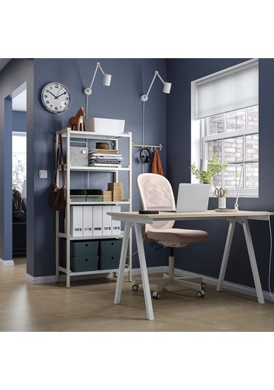 Ikea Ekenabben Açık Raf Ünitesi, Beyaz-titrek Kavak, 70x34x154 Cm