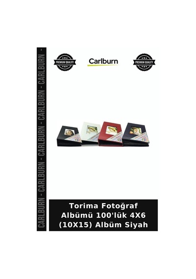 Torima Fotoğraf Albümü 100'lük 4x6 10x15 Albüm Siyah Resim Arsivi Fotografik Hatıra Defteri