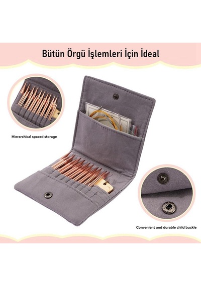 Valkyrie Örgü Şiş Seti Alüminyum, Hafif Ve Dayanıklı, Yeni Başlayanlar & Profesyoneller İçin