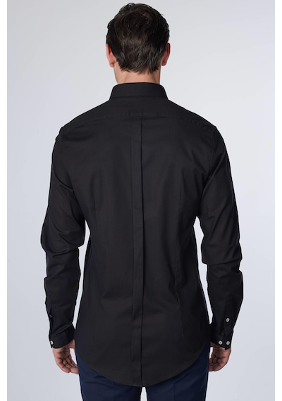 Tudors Slim Fit Uzun Kollu Dar Kesim Gizli Pat Pamuklu Siyah Erkek Gömlek-30960-siyah Siyah Tudors Slim Fit Uzun Kollu Dar Kesim Gizli Pat Pamuklu Siyah Erkek Gömlek-30960-siyah Siyah