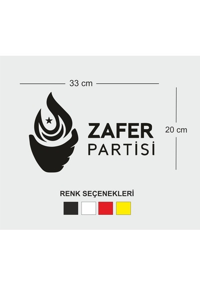 Zafer Partisi Oto Sticker 33 20 Cm