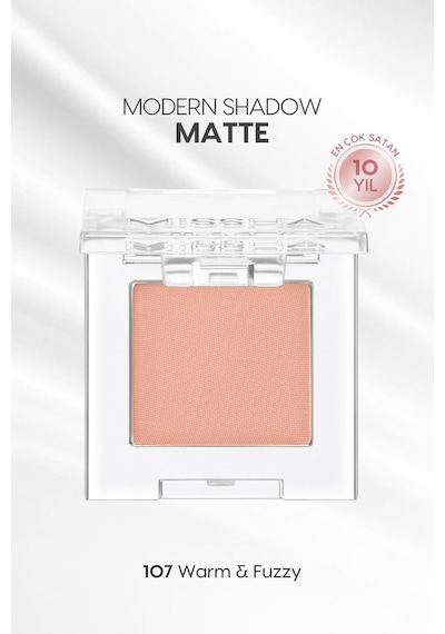 Yumuşak Dokulu, Dökülme Yapmayan Mat Tekli Göz Farı Modern Shadow Matte 107 Warm&fuzzy 107 Warm&fuzzy