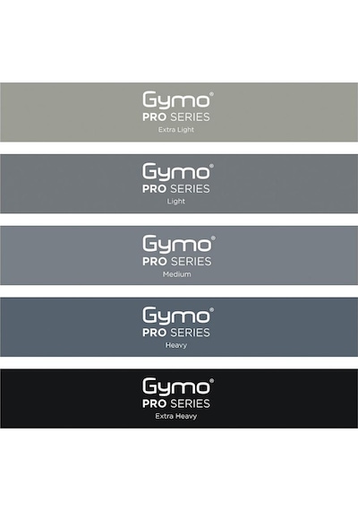 Gymo Pro Series Çantalı Direnç Bandı Fitness Pilates Esnetme Lastiği 5'li Set Siyah