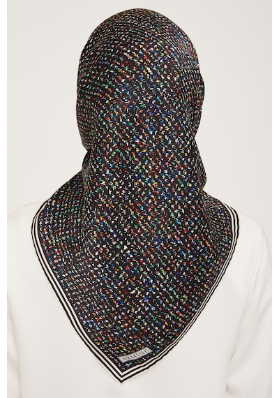 Armine İpek Eşarp Nostalji - 9013-09 Siyah Twill Siyah
