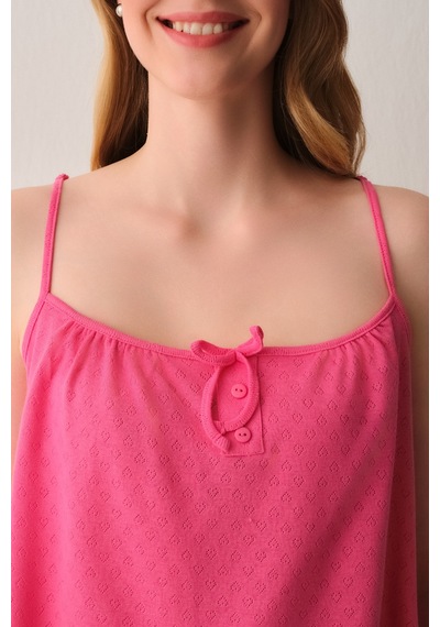 Suwen Cherry Pamuklu Atlet Şort Pijama Takımı Sh26601667334 Pembe