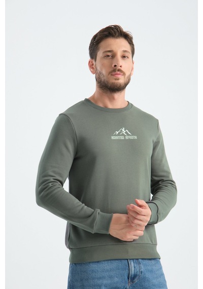 Shooter Sportwear Ribey Tekstil İth.ihr.san.tic.ltd.şti Erkek Üç İplik Sweatshirt Şardonsuz Pamuklu Regular Fit Bisiklet Yaka Spor Sweat Haki Shooter Sportwear Ribey Tekstil İth.ihr.san.tic.ltd.şti Erkek Üç İplik Sweatshirt Şardonsuz Pamuklu Regular Fit Bisiklet Yaka Spor Sweat Haki