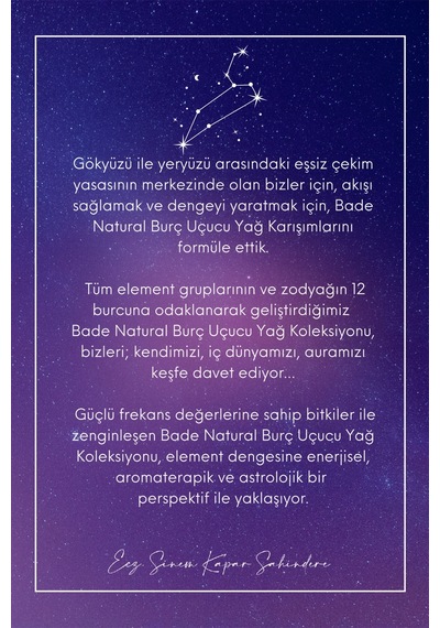 Bade Natural Aslan Burcu Aromaterapi Karışımı 10 ML