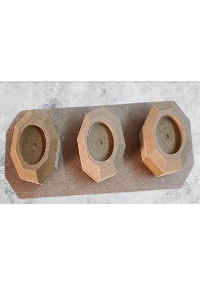 1448bng90247hobi Adn Dekoratif Sekizgen Mumluk Ahşap Mdf Ham Cnc Kesim Model El Yapım