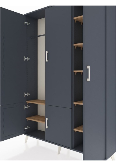 Arges Dolap 7 Raflı 5 Kapaklı Tek Askılı 132x30x195 Antrasit-antrasit/çam Antrasıt/atlas Çam Arges Dolap 7 Raflı 5 Kapaklı Tek Askılı 132x30x195 Antrasit-antrasit/çam Antrasıt/atlas Çam