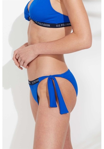 U.S. Polo Assn. Kadın Saks Mavi Kalın İpli Bikini Alt 21509