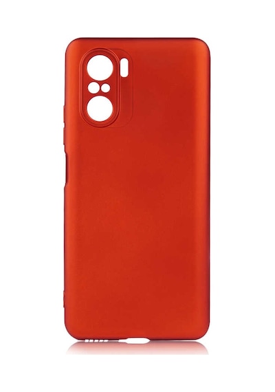 Noktaks - Xiaomi Uyumlu Xiaomi Redmi K40 - Kılıf Mat Renkli Esnek Premier Silikon Kapak - Kırmızı