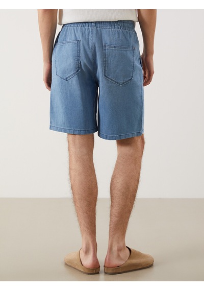 Lcw Jeans İndigo Rahat Kalıp Erkek Jean Şortolon