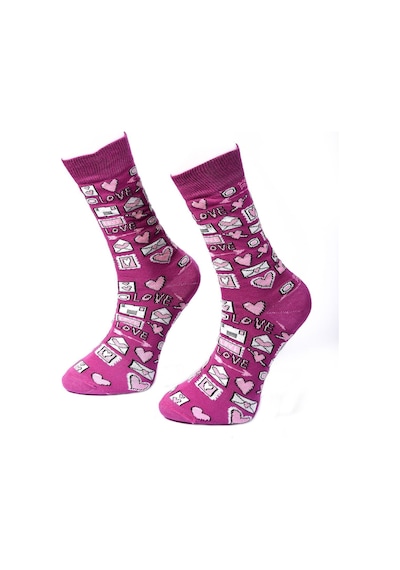 Ozzy Socks Kadın Çok Renkli Desenli Çorap 6'lı Beyaz