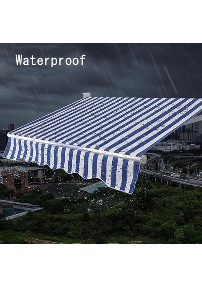 Bu Geri Çekilebilir Veranda Tente Kumaş Yedek Üst Kapak, Güneşlik Kanopi Kanvas, Suya Dayanıklı Polyester Yedek Tuval, Tente, Güverte, Balkon, Avlu, Ou 4 X 2,5 M 13 X 8,2 Ft Diğer