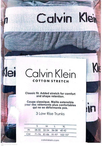 Calvin Klein Erkek 3 Lü Trunk Boxer Seti - Cotton Stretch Siyah - Beyaz - Gri