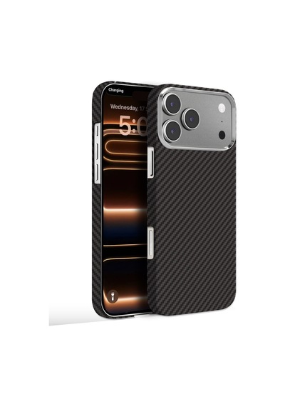 Knit Apple iPhone Uyumlu 16 Pro Kevlar Series Kılıf Lf - 162 Siyah