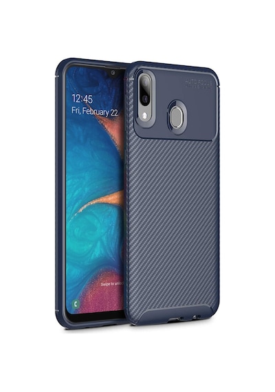 Samsung Uyumlu Galaxy M10S Kilif Karbon Tasarim Negro Silikon Kapak 405275602