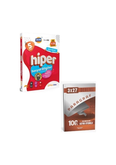 Hiper Zeka 2027 5. Sınıf Hiper Sosyal Bilgiler Konu Anlatımlı Soru Bankası+ Kazandıran Paragraf