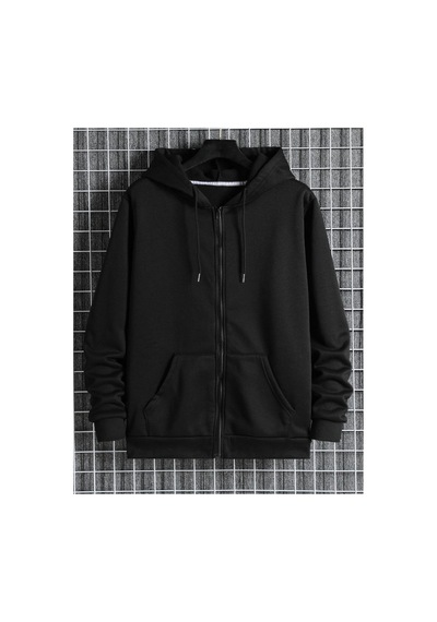 Çlm Store Unisex Fermuarlı Mevsimlık Hırka / Ceket Siyah Siyah