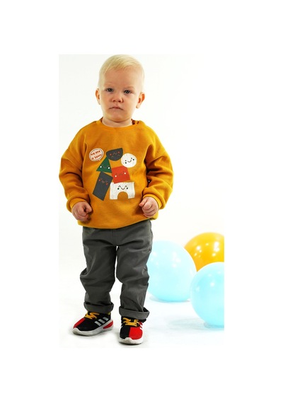 Kidaxi Erkek Bebek Takım 3-6/6-9/9-12/18-24 Ay Füme