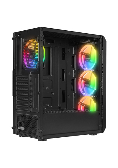4x Rgb Fanlı Gaming Bilgisayar Kasası - Yüksek Hava Akışı, Modern Tasarım, Sessiz Fan