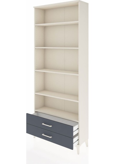 Arges Dolap 5 Raflı 2 Çekmeceli 88x30x221 Aytaşı-antrasit Aytaşı