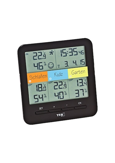 Tfa Dostmann Klimahome Plus Tfa 30.3060 Kablosuz Termo/higro İstasyonu Dahil. Weatherhub Smarthome Sistemi Siyah