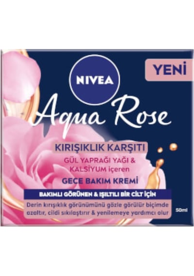 Nivea Aqua Rose   Gece Bakım Kremi 50 ML