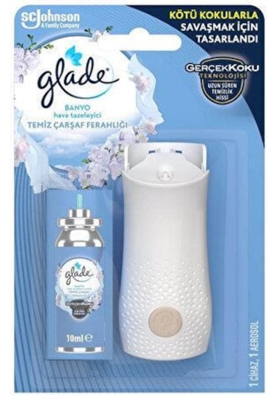 Glade Banyo Hava Tazeleyici Cihaz + Temiz Çarşaf Ferahlığı 10 ML