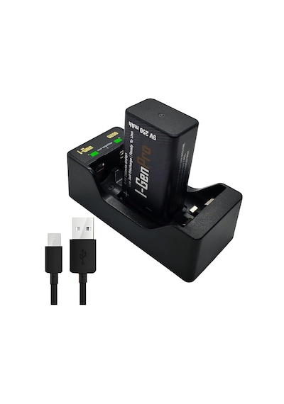 I-gen Batteries D915 2 Li Aa/aaa/9v Pil Şarj Aleti + 1 Adet I-gen Pro 9v 250 Mah Ni-mh Şarjlı Pil