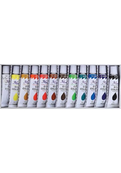 Masis 12 Renk Yağlı Boya Seti 9 ML Tüp