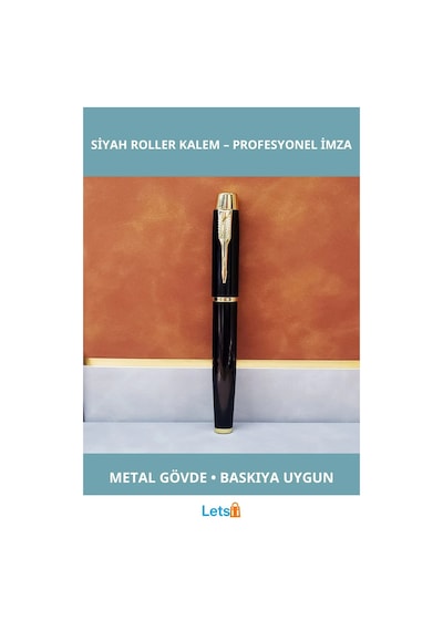 Metal Siyah Roller Tükenmez Kalem Şık Ve Dayanıklı Çok Renkli
