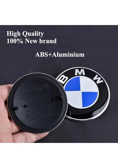 74mm 82mm Araba Ön Kaput Emblem Kaput Rozeti Arka Bagaj Logosu Bmw E46 E39 Full Black 82mm 1pc 1 Piece Set