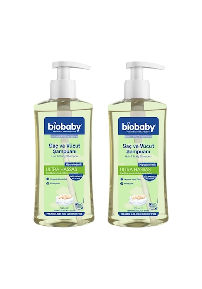 Biobaby Ultra Hassas Bebek Saç Ve Vücut Şampuanı 2 x 500 ML