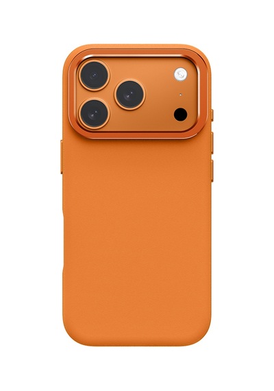 Apple Uyumlu iPhone 17 Pro M-safe Şarj Özellikli Standlı Amazingthing Glamour Mag Serisi Pu Kapak Turuncu Turuncu