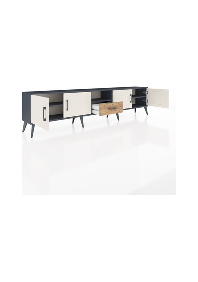 Arges Tv Ünitesi 3 Raflı Tek Çekmeceli 4 Kapaklı 220x30x51 Antrasit-aytaşı/çam Aytası/atlas Çam - Antrasıt Arges Tv Ünitesi 3 Raflı Tek Çekmeceli 4 Kapaklı 220x30x51 Antrasit-aytaşı/çam Aytası/atlas Çam - Antrasıt