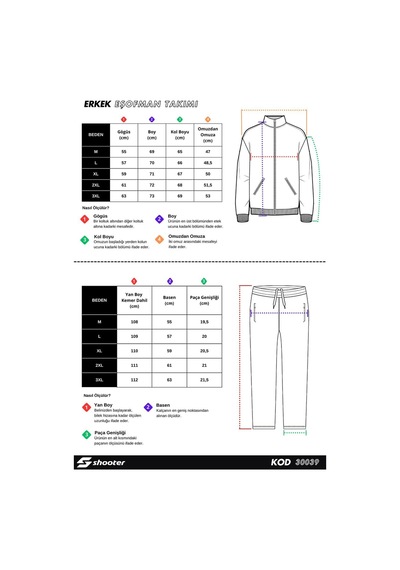 Shooter Sportswear Shooter Erkek Premium Kışlık Eşofman Takımı Regular Kapüşonlu Füme