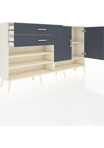 Arges Konsol 4 Raflı 2 Çekmeceli 2 Kapaklı 176x30x99 Aytaşı-antra Aytaşı-antrasit Arges Konsol 4 Raflı 2 Çekmeceli 2 Kapaklı 176x30x99 Aytaşı-antra Aytaşı-antrasit