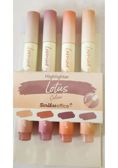 Scrikss Lumina Lotus Fosforlu Kalem 4'lü Set Çok Renkli