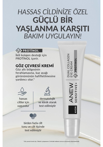 Anew Sensitive+ Dual Collagen Göz Kremi Ve Silikon  Pedi Paketi