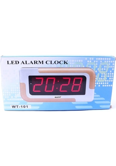 Lcd Masa Duvar Saati Wt-101 Antrasit Melanj