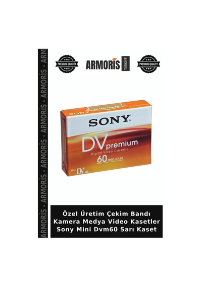 Özel Üretim Çekim Bandı Kamera Medya Video Kasetler Sony Mini Dvm60 Sarı Kaset