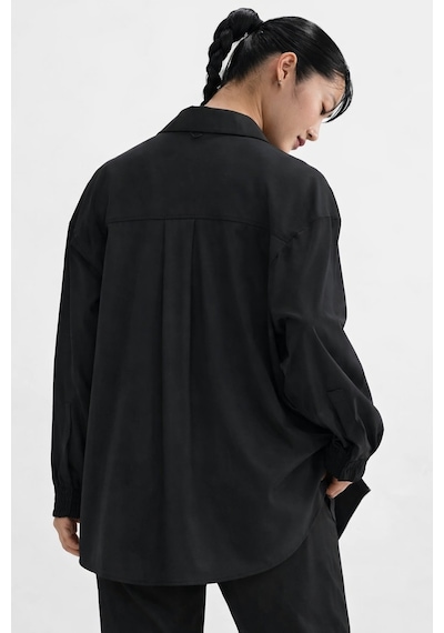 Nike 24.7 Perfectstretch Women's Dri Fit Oversized Long-sleeve Top Kadın Overisze Esnek Gömlek Siyah