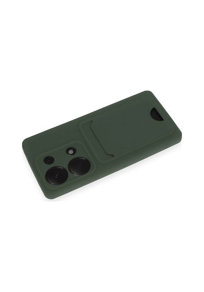 Newface - 476 - Xiaomi Redmi Note 13 Pro 4g Kılıf Kelvin Kartvizitli Silikon - - Csmo-tex - Koyu Yeşil