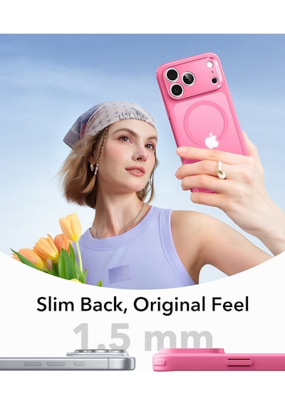 Esr Apple Uyumlu iPhone 17 Pro Kamera Kontrollü Manyetik Hibrit Kılıf Pembe