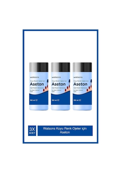 Watsons Koyu Renk Ojeler İçin Aseton 3 x 150 ML