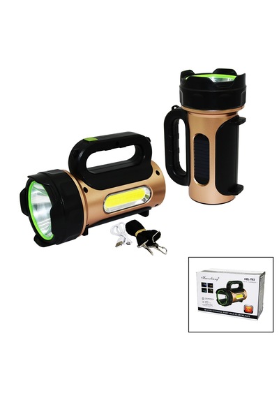 10w - Solar - Usb Şarjlı 2ın1 El Feneri Renkli Fonksiyonel Smd Led