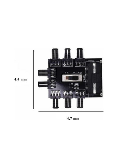 8 Port Fan Çoğaltıcı Hub Kartı IDE Güç Giriş Soketi Hız Kontrol